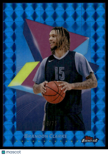 2025 Topps Finest Brandon Clarke #49 Blue Geometric /75