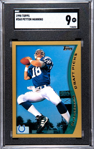 1998 Topps Football Peyton Manning ROOKIE RC #360 SGC 9 MINT