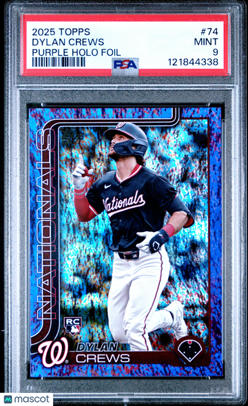 2025 Topps Dylan Crews #74 Purple Holo Foil PSA 9