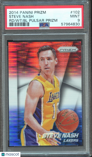 Steve Nash 2014 Panini Prizm RD WT BL Pulsar PSA 9