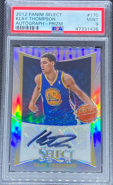 2012 Panini Select Klay Thompson Autograph Prizm PSA 9