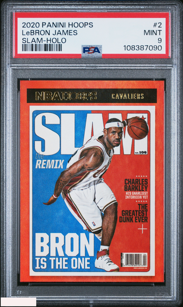 2020 PANINI HOOPS SLAM LEBRON JAMES #2 HOLO PSA 9 MINT