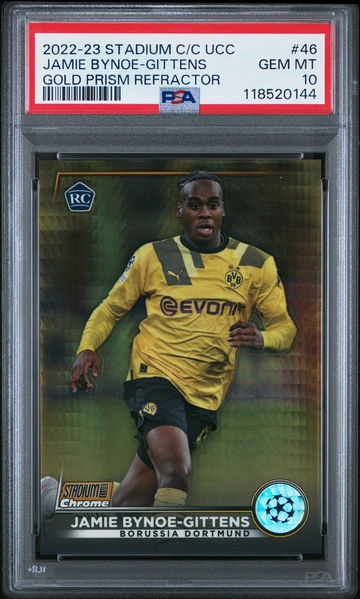 2022-23 TOPPS STADIUM CLUB JAMIE GITTENS #/50 GOLD PRISM #46 RC ROOKIE PSA 10