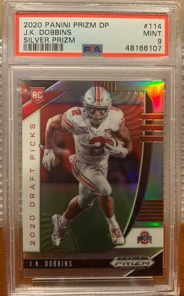 2020 Panini Prizm DP J.K Dobbins Silver Prizm PSA 9