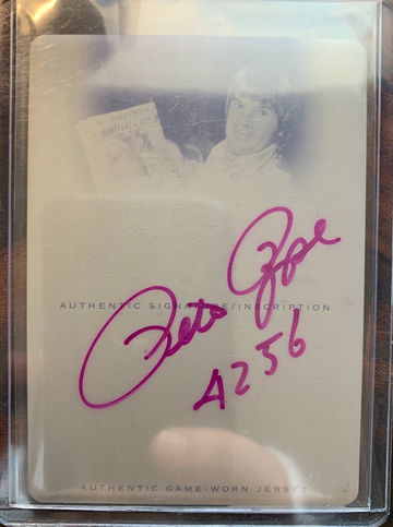 Pete Rose 2011 Leaf Legacy Auto 1 of 1 Printing Plate with 4256 Inscription