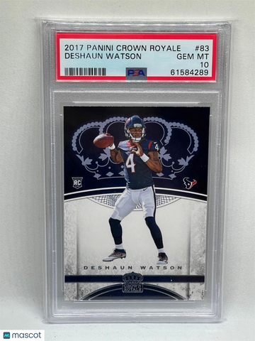 2017 Panini Crown Royale Deshaun Watson #83 PSA 10