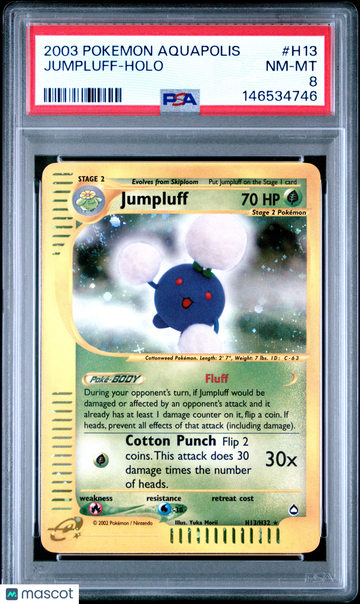 2003 Pokemon Aquapolis Jumpluff Holo PSA 8 #H13
