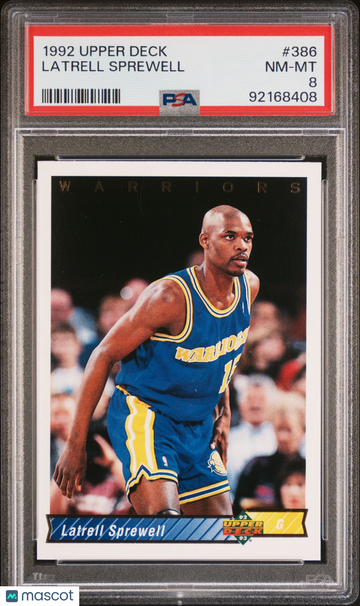 1992 Upper Deck Latrell Sprewell #386 PSA 8