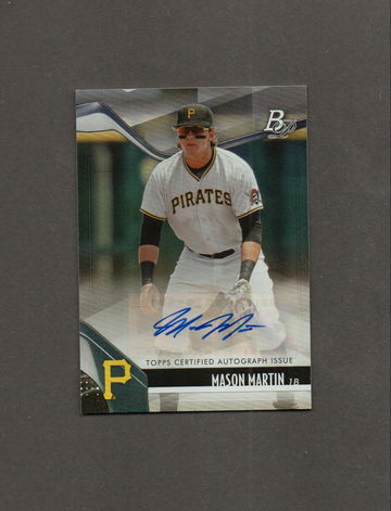 2021 Bowman Platinum #86 Mason Martin Autograph RC Rookie Pirates