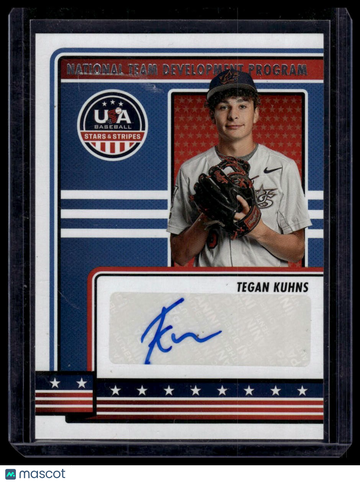 2023 Panini Stars & Stripes USA Baseball Tegan Kuhns #NTDP-TK National Team Development Program Signatures AU
