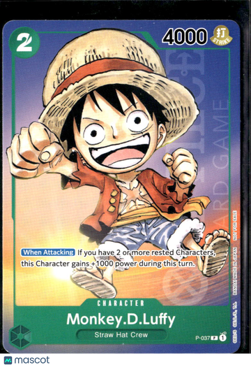 2022 One Piece Card Game Promo Monkey.D.Luffy P-037 Promo