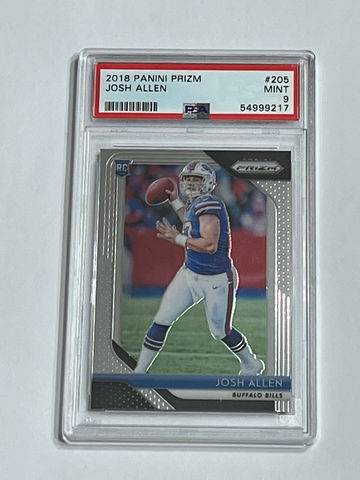 Josh Allen 2018 panini Prizm RC PSA 9