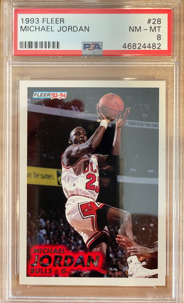 Michael Jordan GOAT 1993 Fleer #28 PSA 8 NM-MT