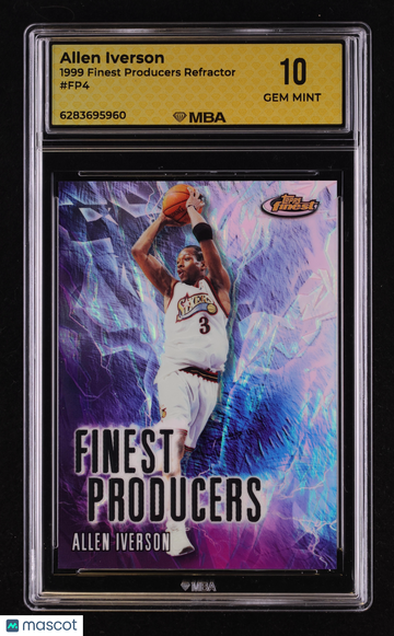 1999 Finest Producers Allen Iverson #FP4 Refractor MBA 10
