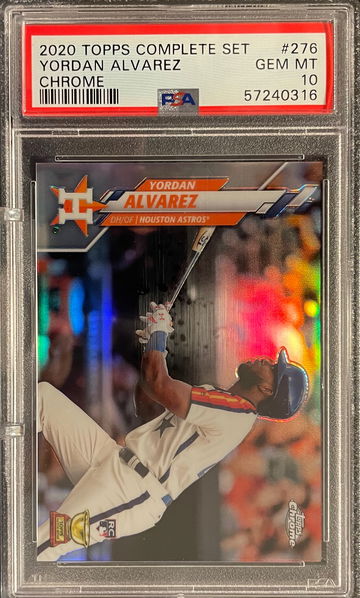 2020 Topps chrome complete set #276 Yordan Alvarez PSA 10