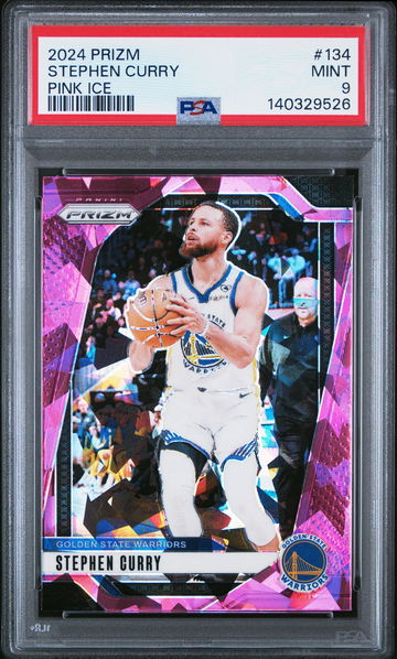 2024 Panini Prizm Pink Ice Prizm Stephen Curry #134 PSA 9