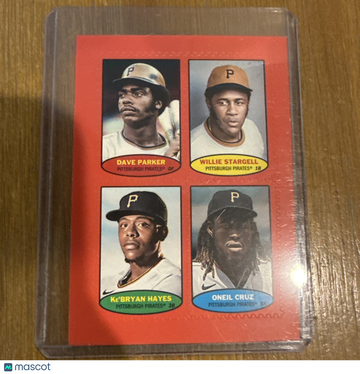 2023 Topps Heritage Ke'Bryan Hayes Dave Parker Oneil Cruz Willie Stargell #74BS-33-36 Red Parallel/Variety Insert