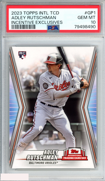 2023 TOPPS INTL TCD INCENTIVE EXCLUSIVES ADLEY RUTSCHMAN #GP1 ROOKIE RC PSA 10