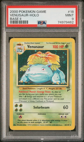 2000 Pokemon Base Set 2 Holo Venusaur #18 PSA 9