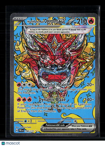 2024 Twilight Masquerade Hearthflame Mask Ogerpon EX Holo Secret Rare FA SAR #148/131