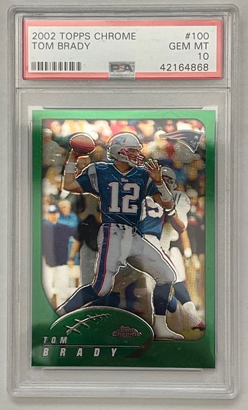 2002 Topps Chrome Tom Brady PSA 10