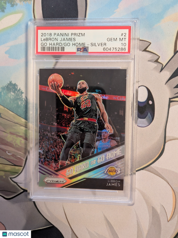 2018 Panini Prizm Go Hard Or Go Home LeBron James #2 Silver PSA 10
