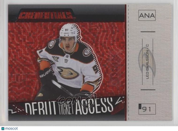 2023-24 Upper Deck Credentials Leo Carlsson #197 Horizontal Red 033/125 Parallel/Variety Rookie Base Set