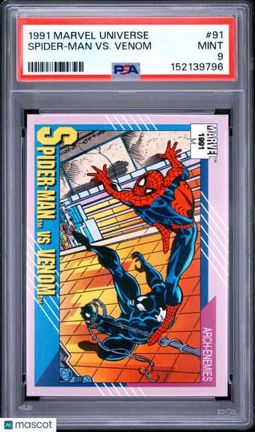 1991 Marvel Universe Spider-Man VS. Venom #91 PSA 9