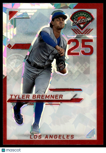 2025 Panini Prospect Edition Tyler Bremner #146 Holo Prospect Ticket - Red Ice
