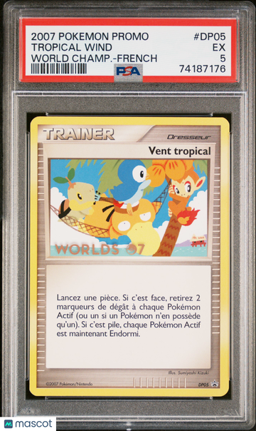 2007 Pokemon World Championships Promo Tropical Wind Promo World Champ.-French PSA 5 #DP05