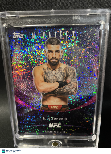 2026 Topps Midnight UFC Ilia Topuria #1 Purple Disco /99 Short Print Low Pop