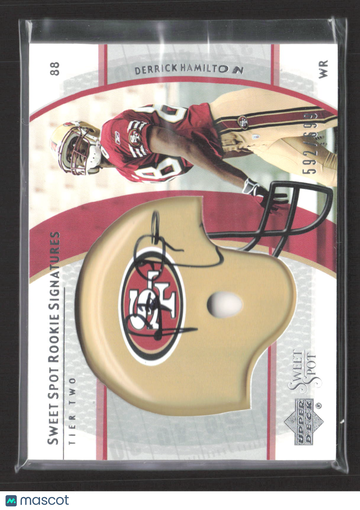 2004 Upper Deck Sweet Spot Sweet Spot Rookie Signatures Derrick Hamilton #255 Tier Two Auto