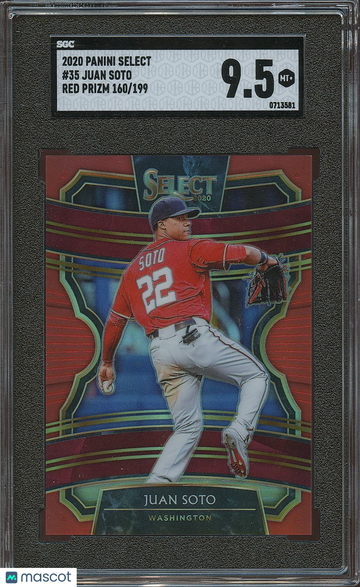 2020 Panini Select Juan Soto #35 Red Prizm 199 SGC 9.5