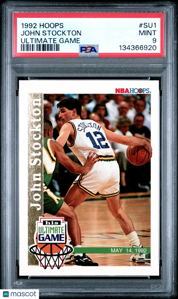 1992 Hoops John Stockton #SU1 Ultimate Game PSA 9
