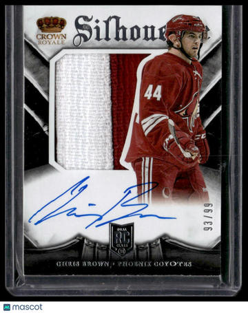 2013-14 Panini Crown Royale Chris Brown #172 Rookie Silhouette Patch Autographs AU,SN,MEM