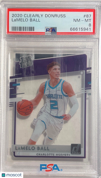 2020 Panini Clearly Donruss Lamelo Ball #87 PSA 8