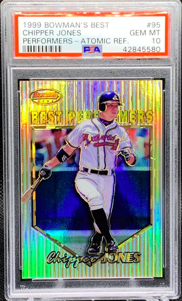 1999 Bowman's Best ATOMIC REFRACTOR Chipper Jones PSA 10 GEM MINT!