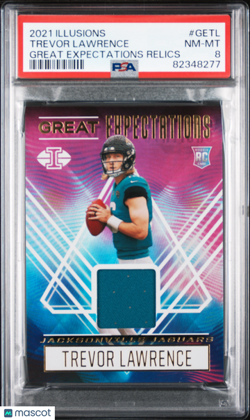 2021 Panini Illusions Great Expectations Relics Trevor Lawrence #GETL PSA 8