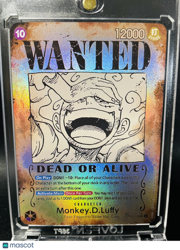 One Piece 2023 Monkey D Luffy Holo Wanted Poster Parallel Proxy Trading Card
