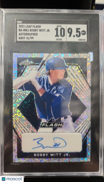 2021 Leaf Flash Bobby Witt Jr. #BA-BWJ Flash Rookie SGC 9.5 Auto 10