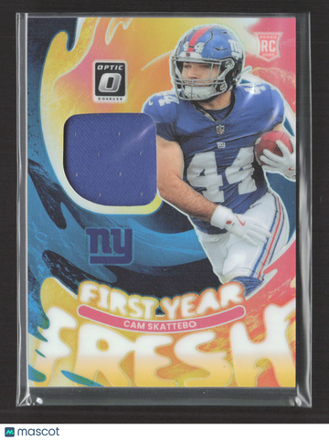 2025 Panini Donruss Optic Prizm First Year Fresh Cam Skattebo #FYFBH-CSO RC Memorabilia
