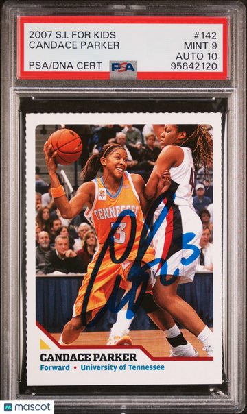 2007 S.I. For Kids Candace Parker #142 PSA 9 Auto 10