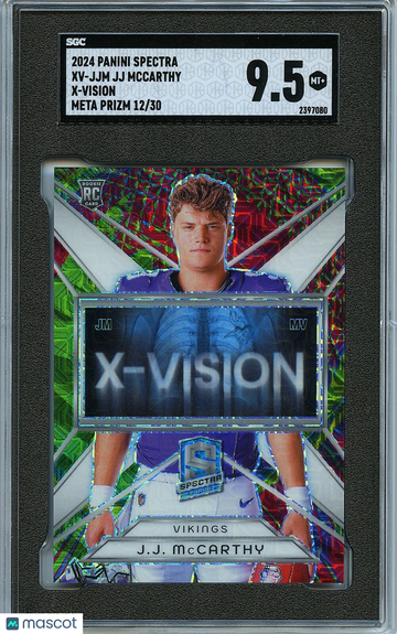 2024 Panini Spectra J.J. McCarthy #XV-JJM Prizm Rookie SGC 9.5