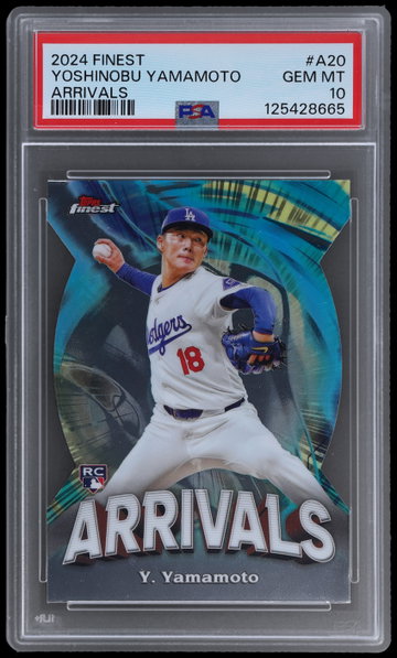 2024 Topps Finest Yoshinobu Yamamoto Arrivals PSA 10