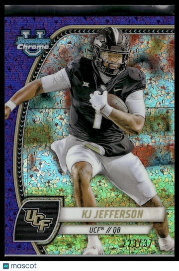 2024 Bowman University Chrome KJ Jefferson #116 Purple Shimmer Refractor