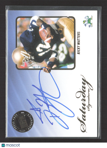 2009 Press Pass Legends Saturday Signatures Ricky Watters #SS-RW