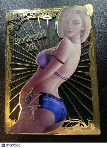 Near Mint Gold Metal Android 18 Japanese Goddess Story #067 67/200 Anime Trading Card 2025