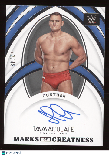 2022 Panini Immaculate Collection WWE Marks of Greatness Gunther #MG-GTH /49