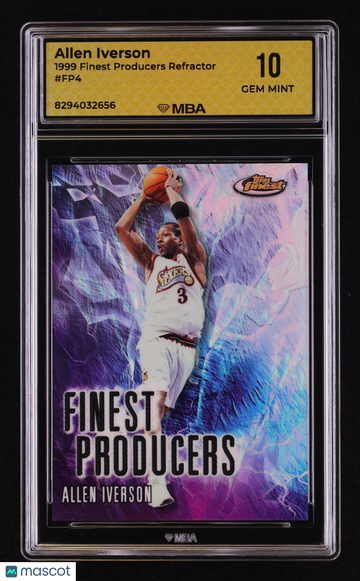 1999 Finest Producers Allen Iverson #FP4 Refractor MBA 10