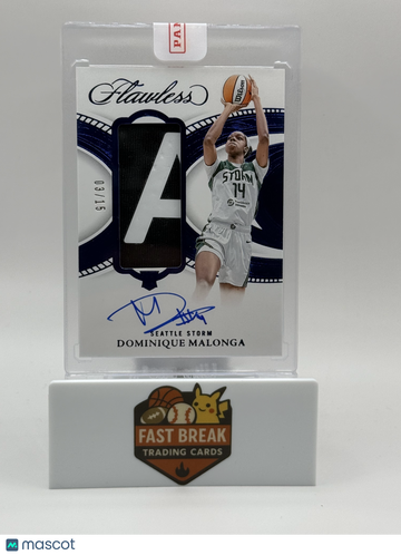 2025 Panini Flawless Dominique Malonga #FPA-DMO /15 Patch